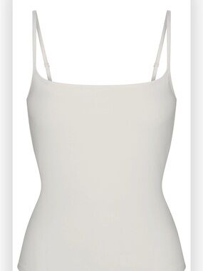 skims COTTON JERSEY SCOOP NECK CAMI MARBLE / S